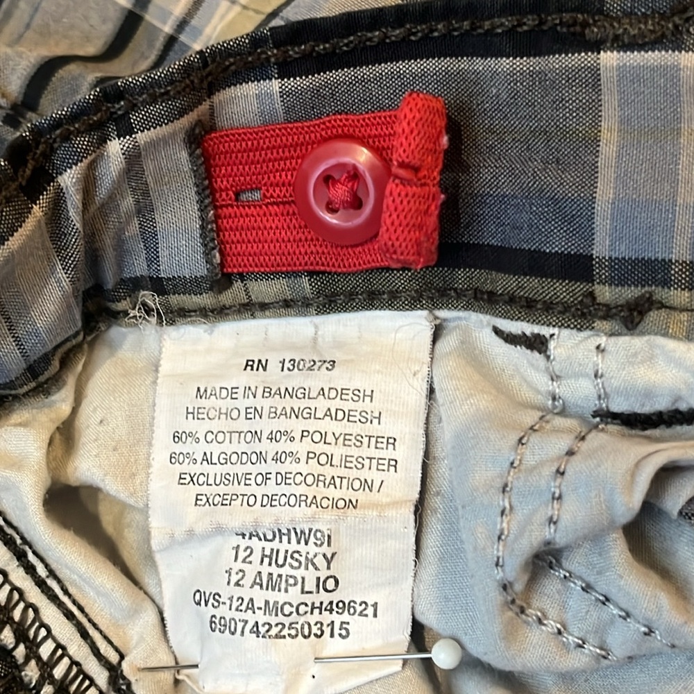 Bundle Boys Lands’End & Wrangler Cargo  Shorts - plaid size 12 - Picture 10 of 10